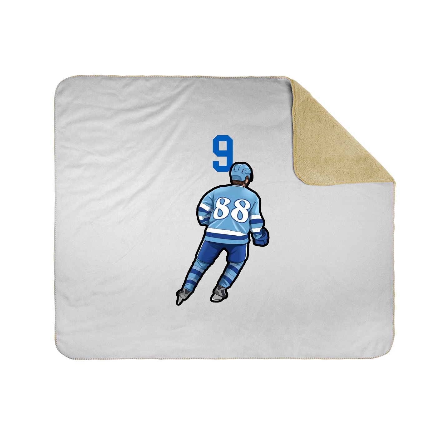 Throw Blanket — Number Top in White