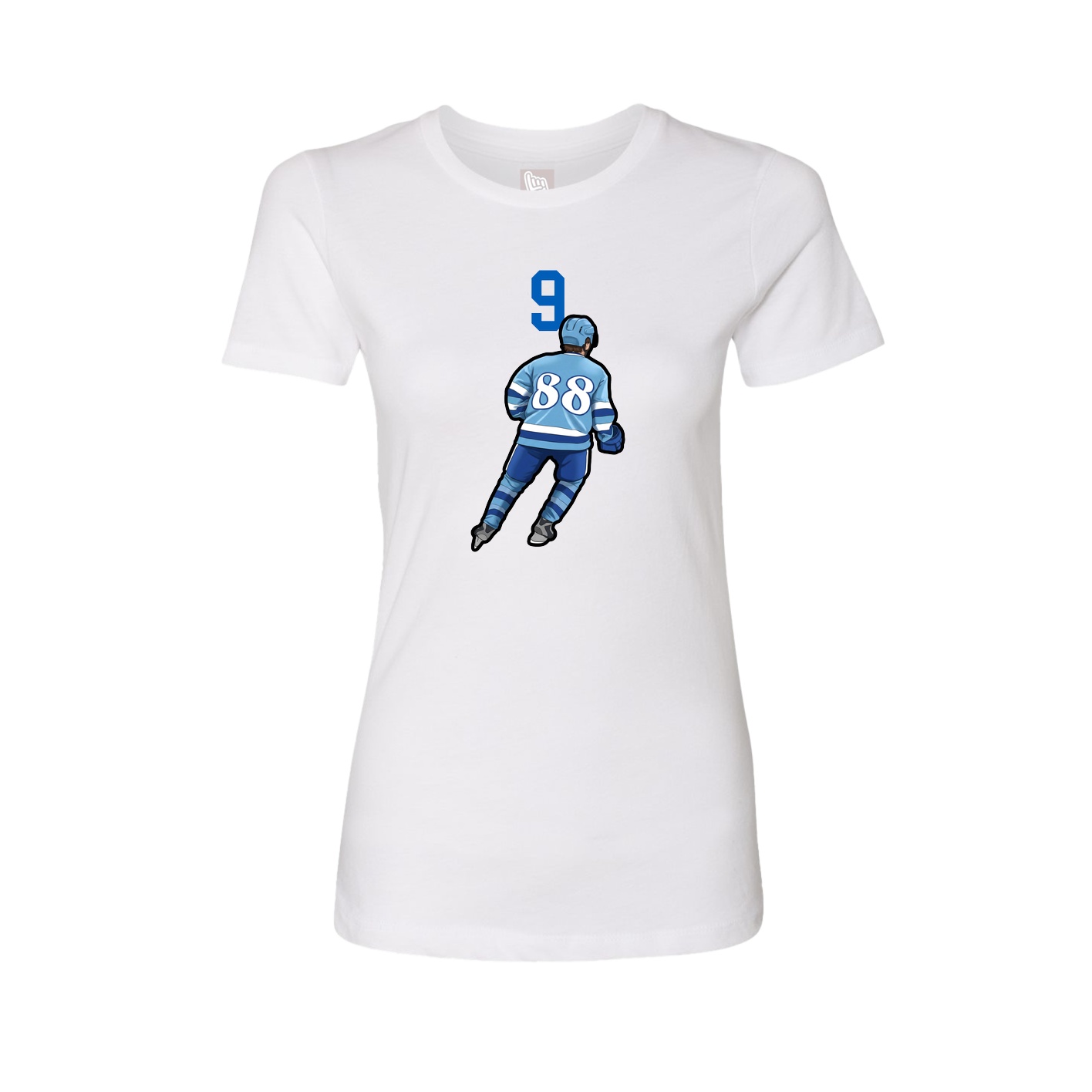 Fitted Women's Tee — Number Top in White