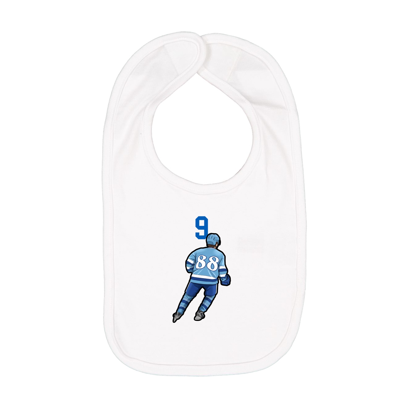 Infant Bib — Number Top in White