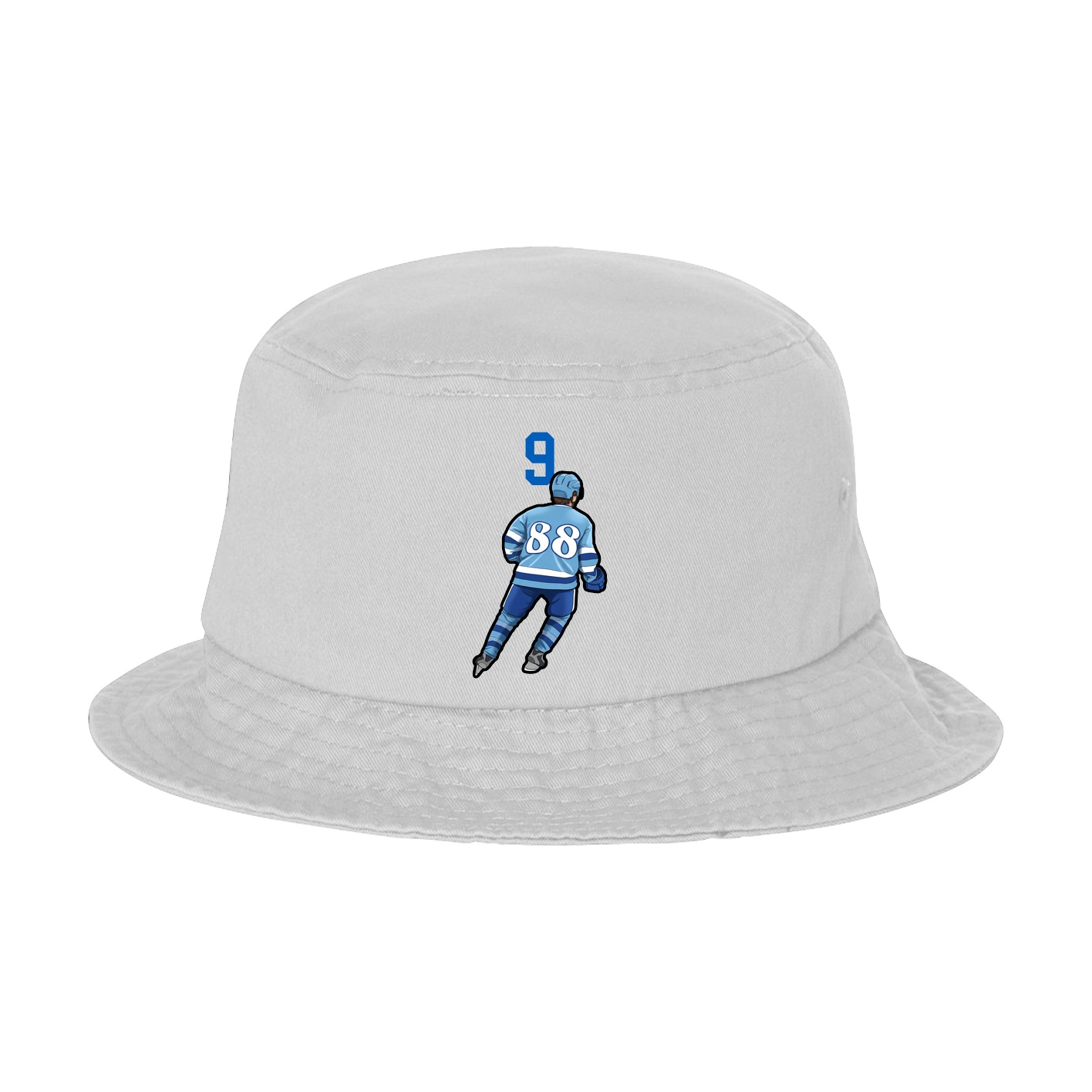 Bucket Cap — Number Top in White