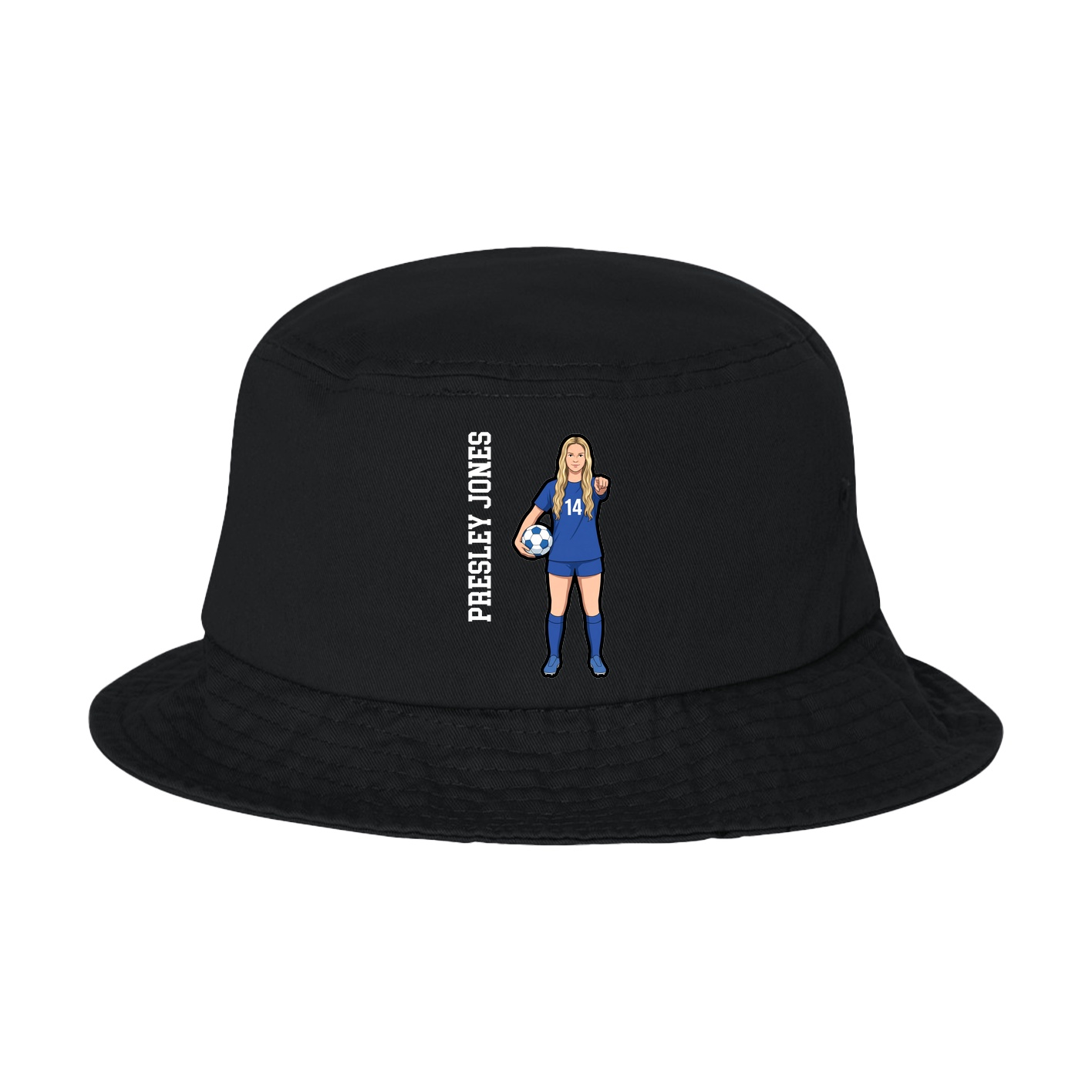 Bucket Cap — Name Vertical in Black