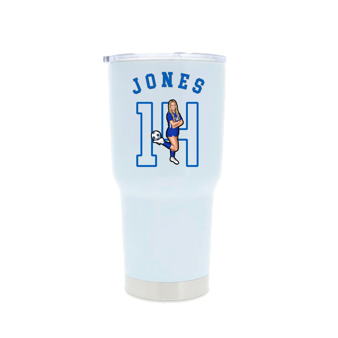 30oz Stainless Steel Tumbler — Shirsey Arch in White