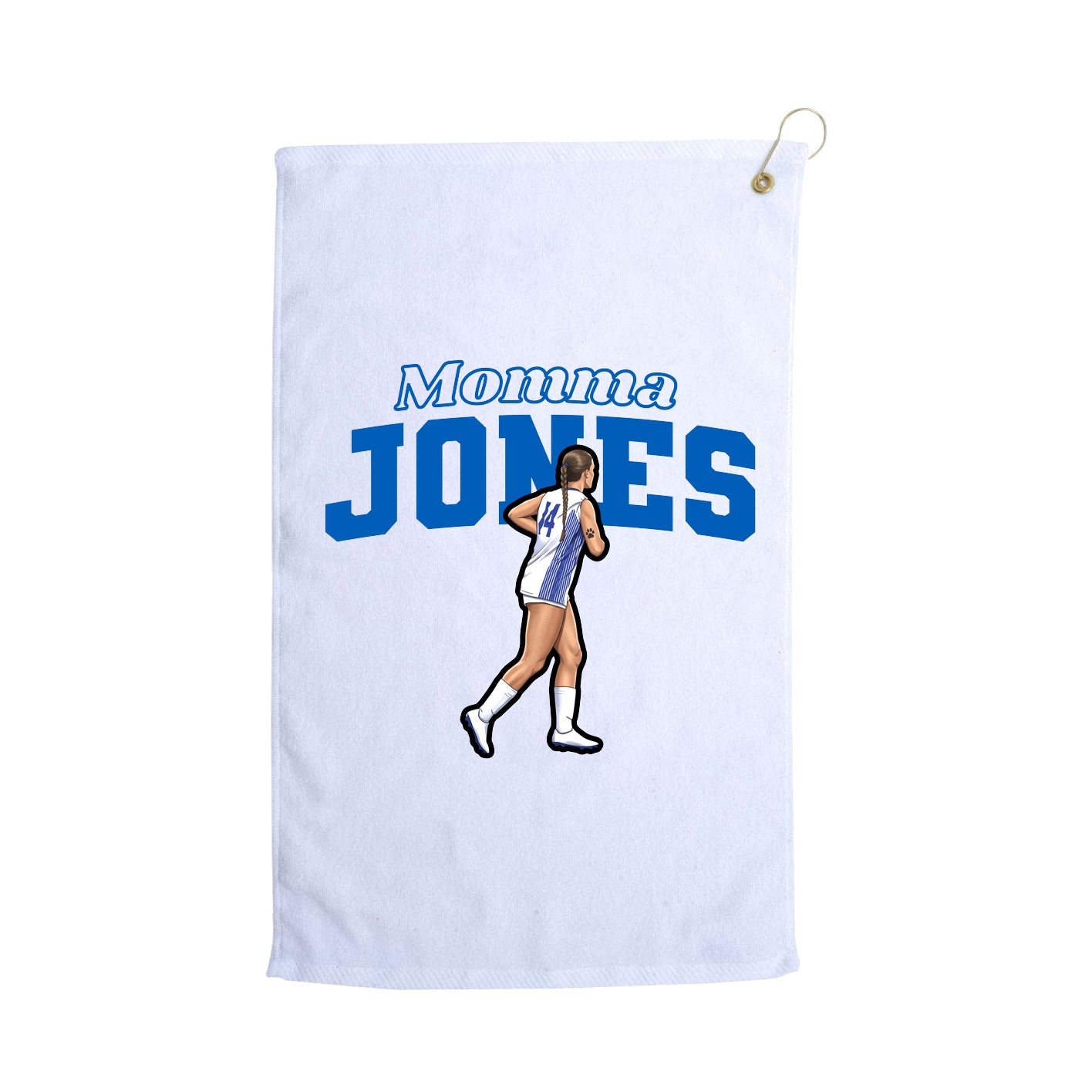 Golf Towel — Mothers Day Block in White