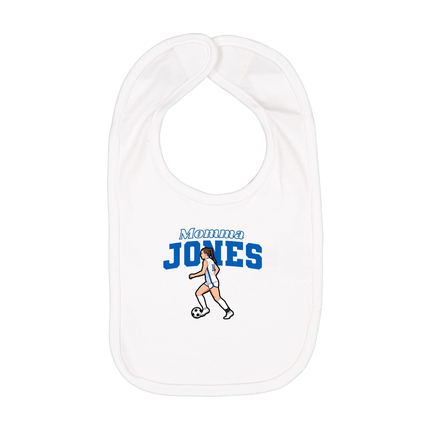 Infant Bib — Mothers Day Block in White