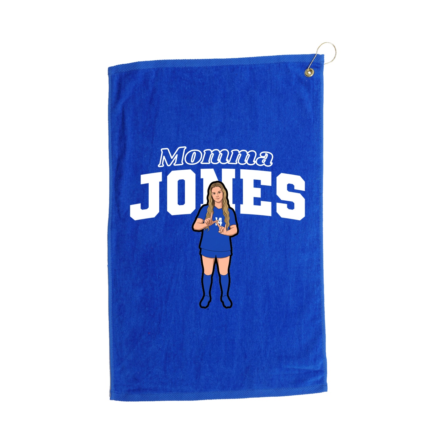 Golf Towel — Mothers Day Block in Royal