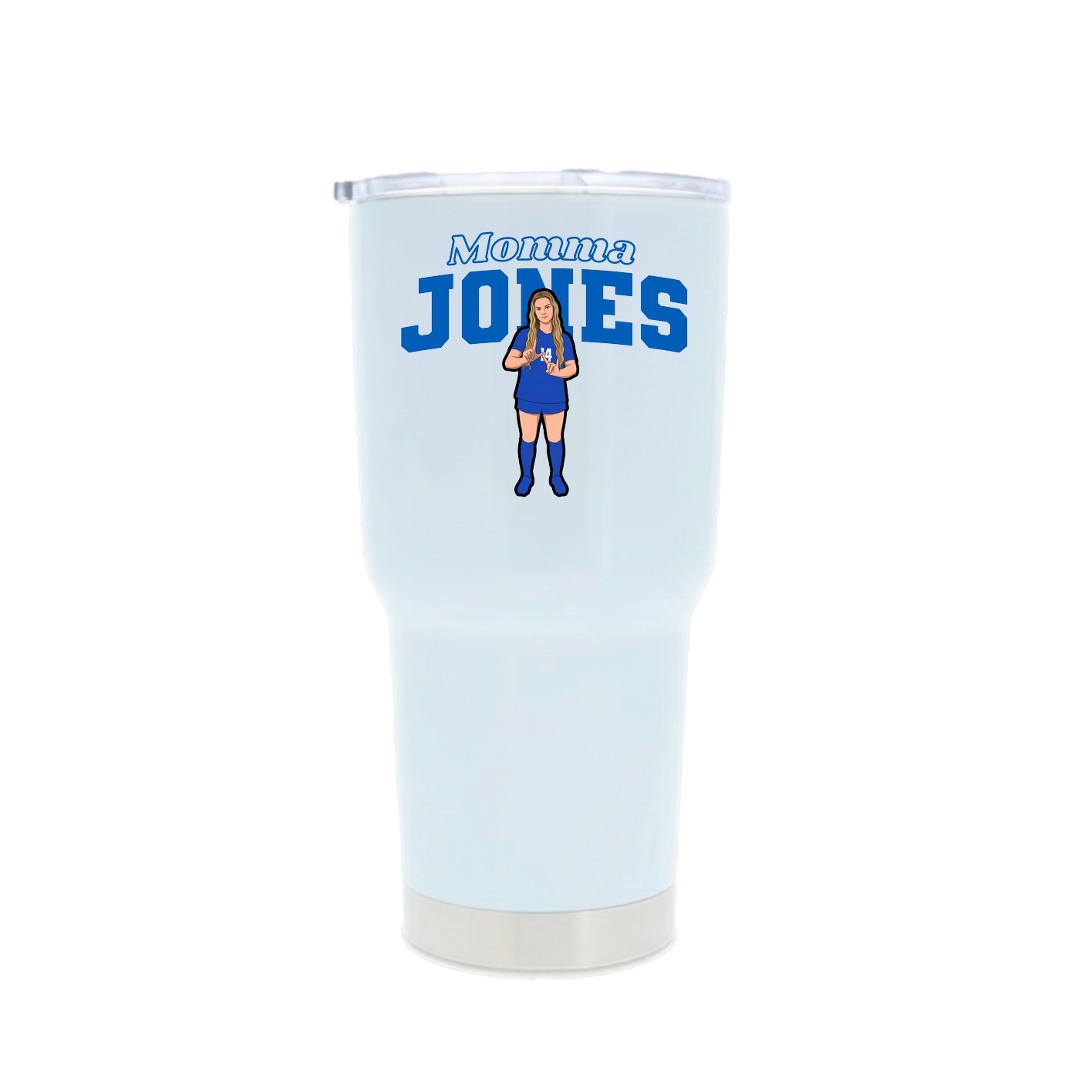 30oz Stainless Steel Tumbler — Mothers Day Block in White