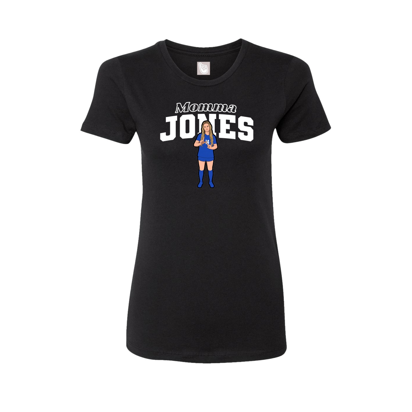 Womens Tee — Mothers Day Block in Black