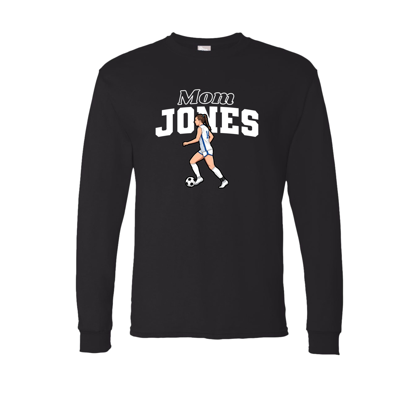 Long Sleeve Tee — Mothers Day Block in Black