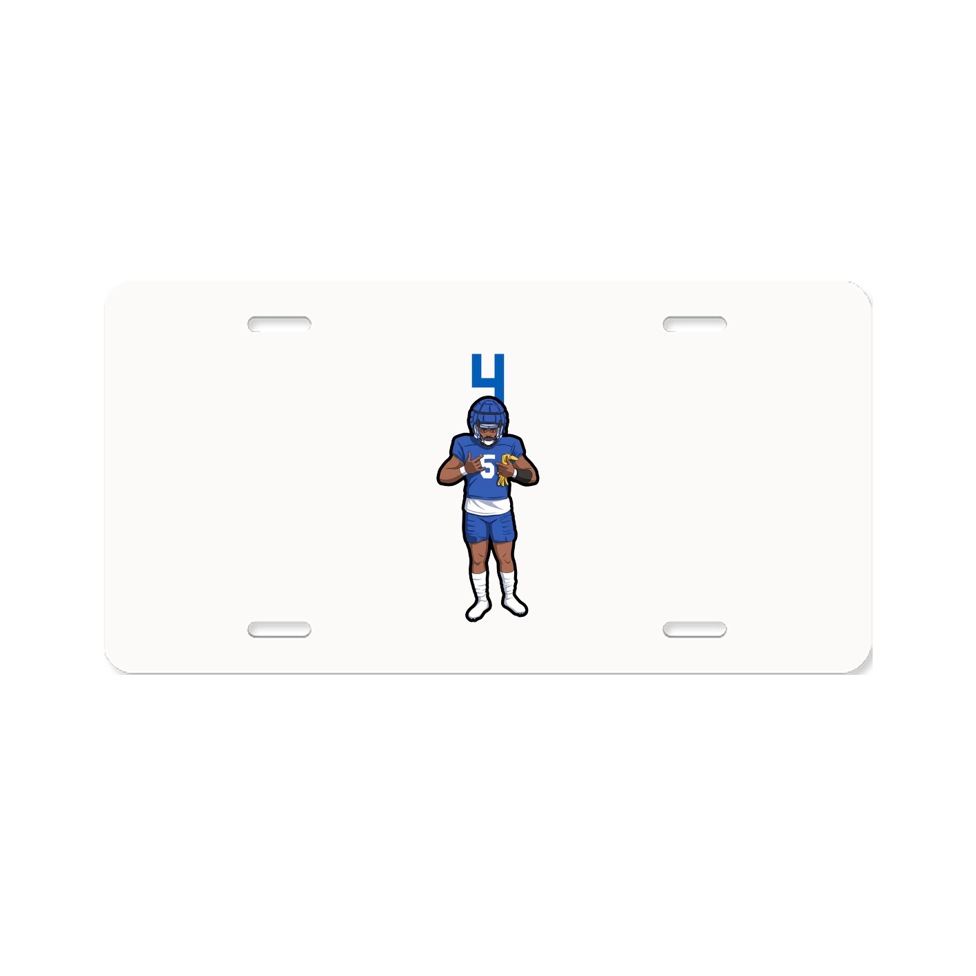 License Plate — Number Top in Classic