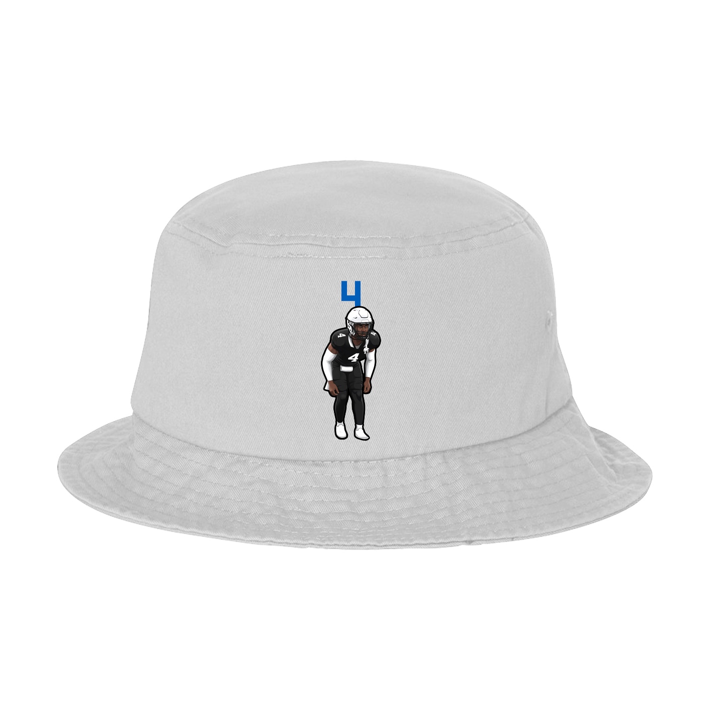 Bucket Cap — Number Top in White