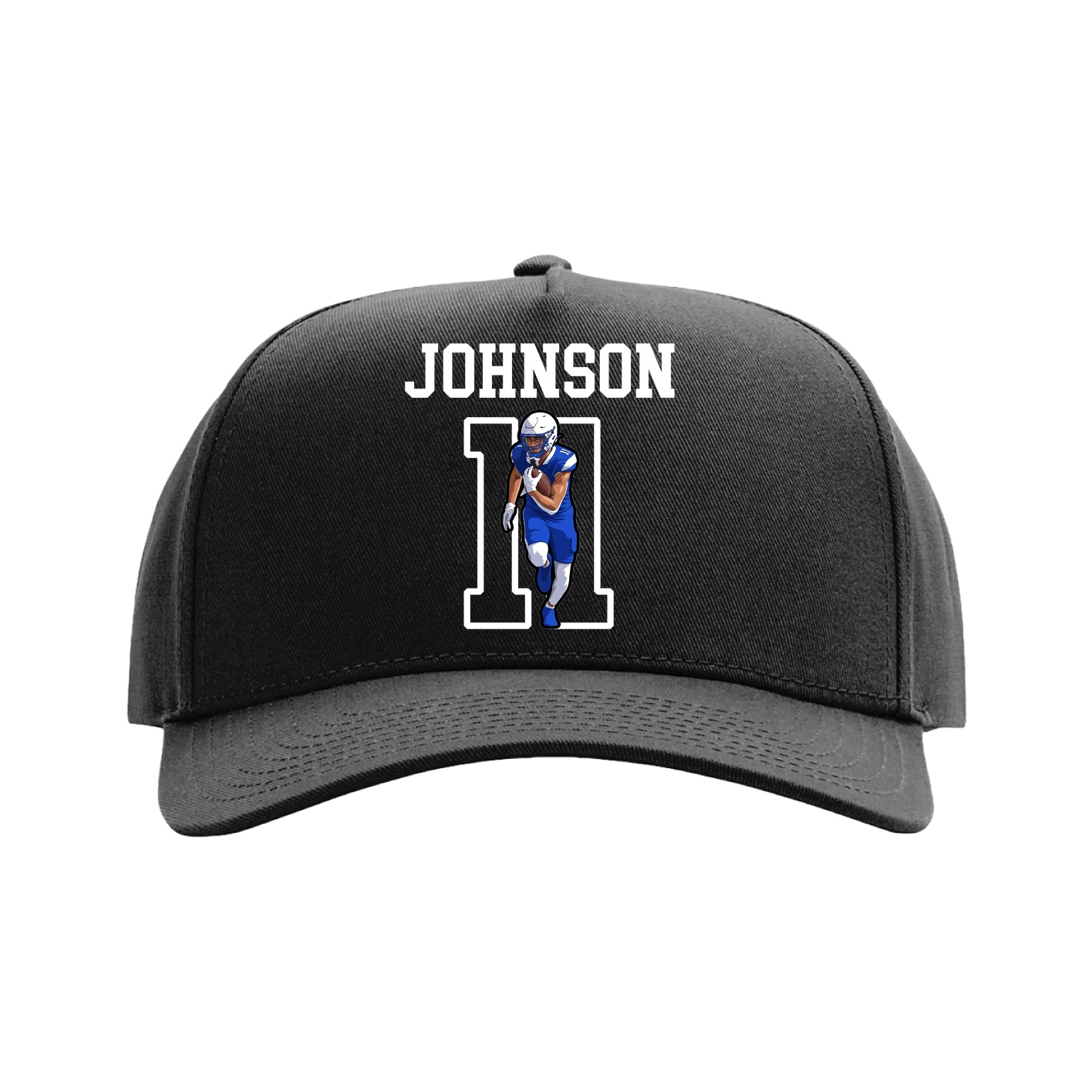 Full Fabric Five-Panel Champ Cap — Shirsey in Black