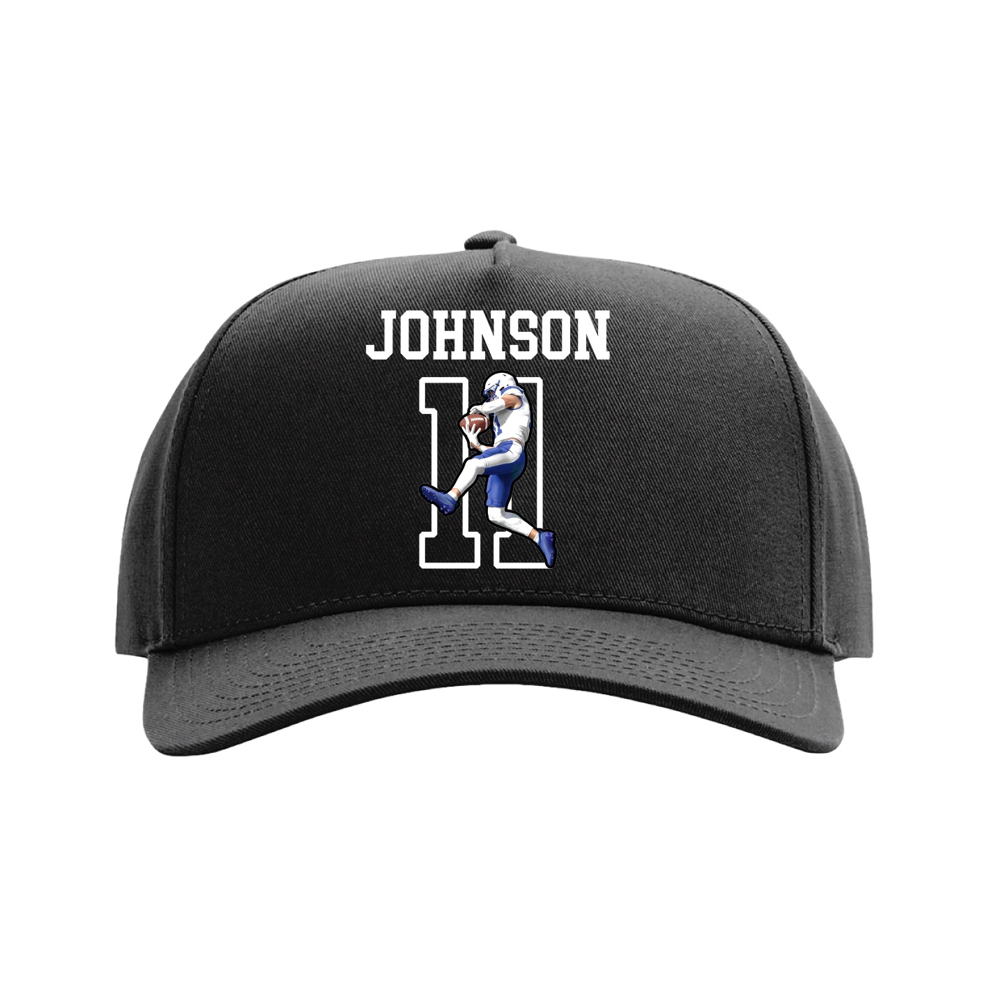 Full Fabric Five-Panel Champ Cap — Shirsey in Black