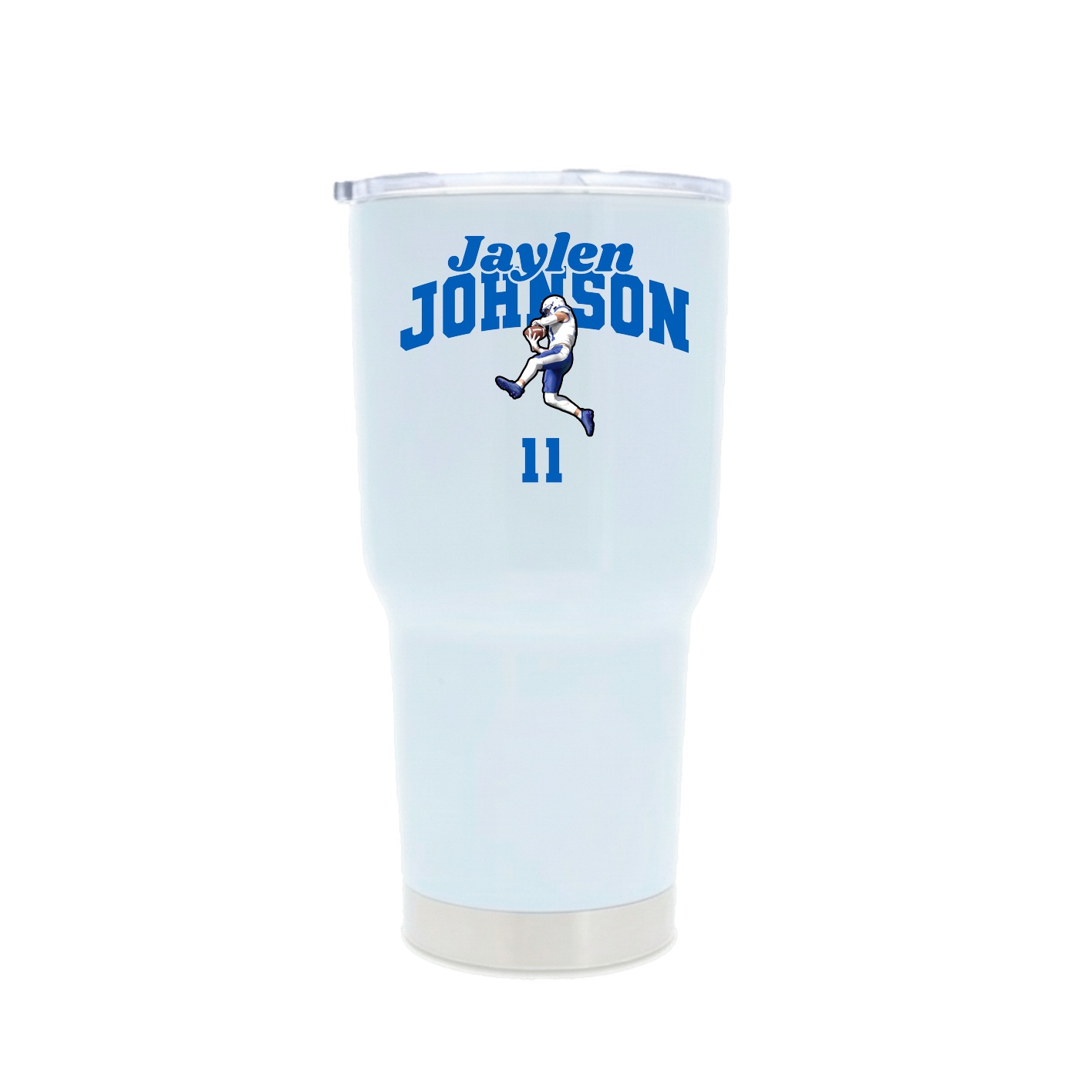 30oz Stainless Steel Tumbler — Signature Arch in White