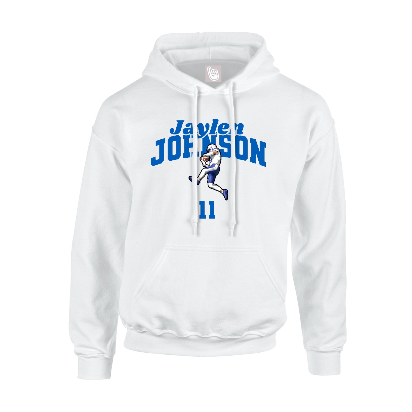 Youth Hoodie — Signature Arch in White