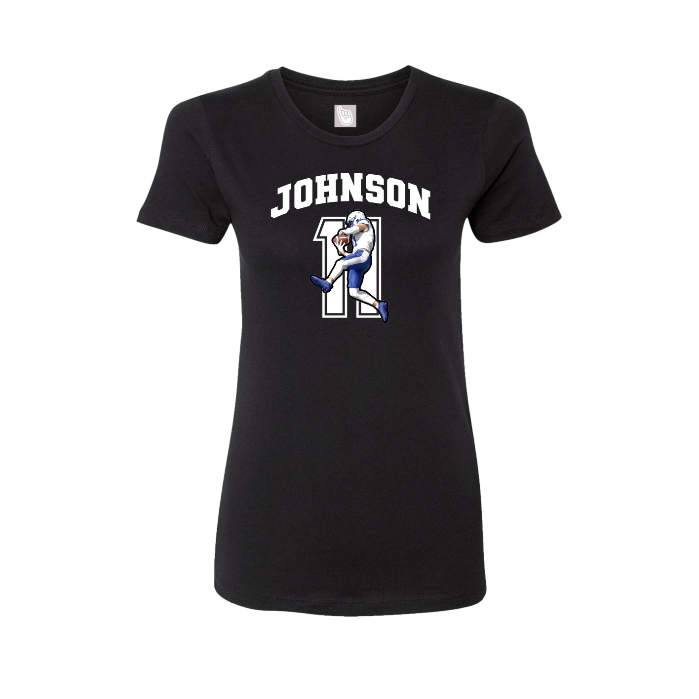 Fitted Women's Tee — Number in Black