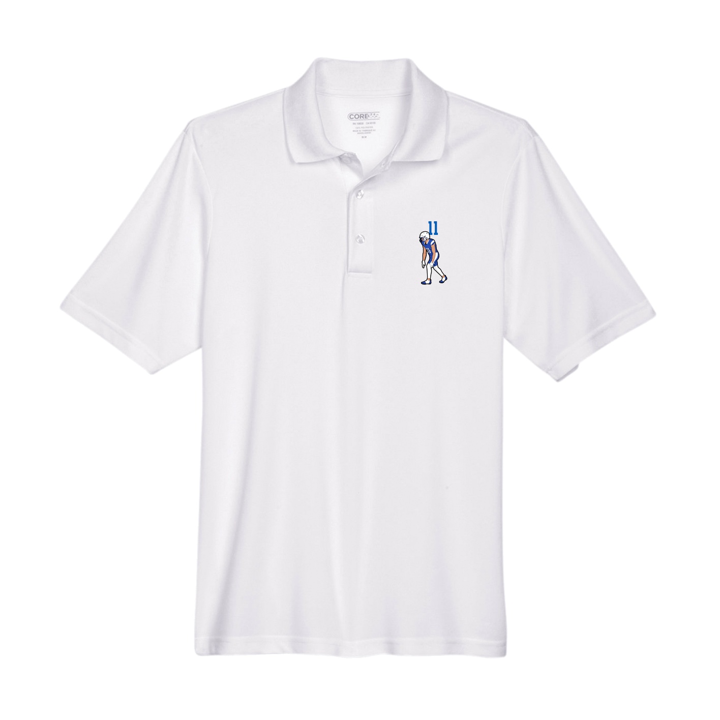 Performance Polo — Number Top in White