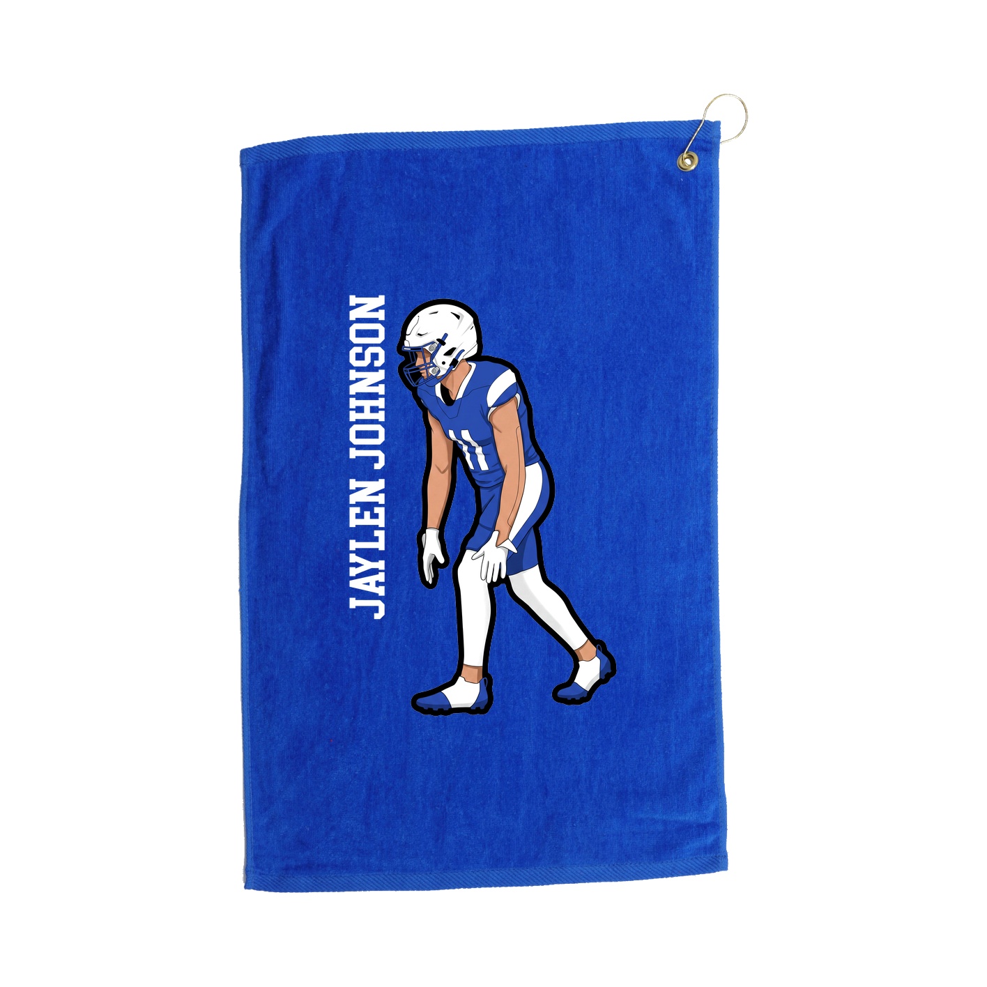 Golf Towel — Name Vertical in Royal