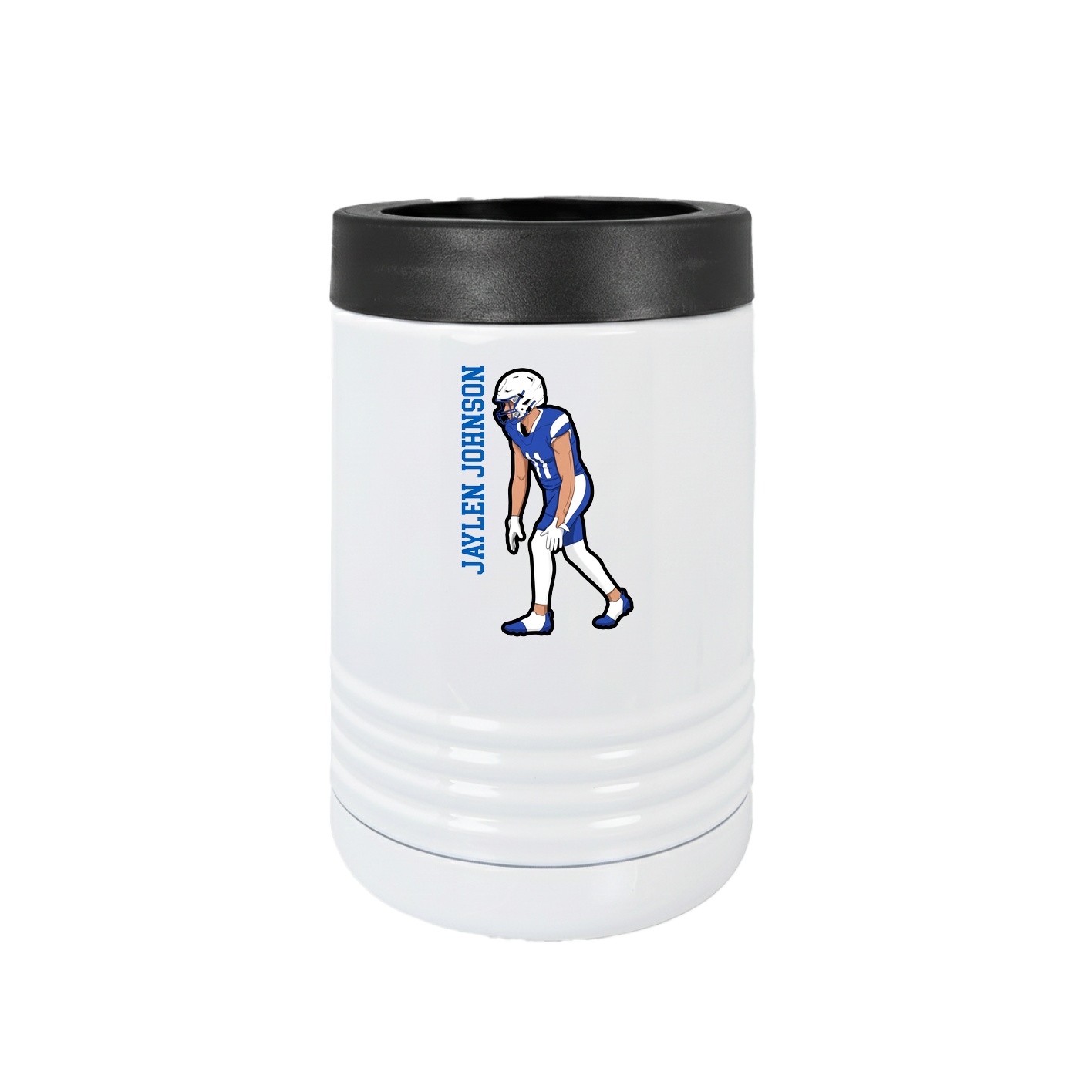 Beverage Holder — Name Vertical in White