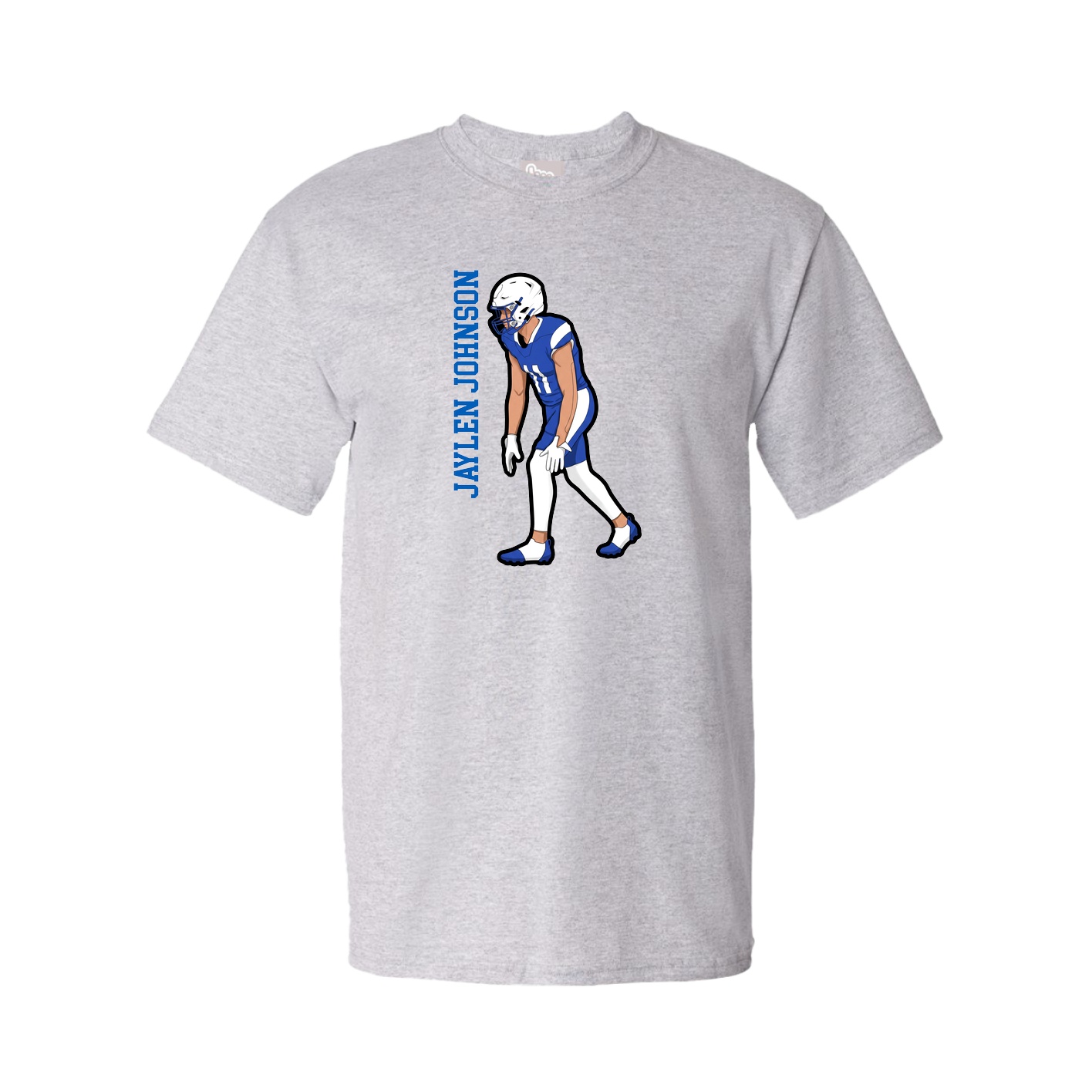 Tee — Name Vertical in Grey