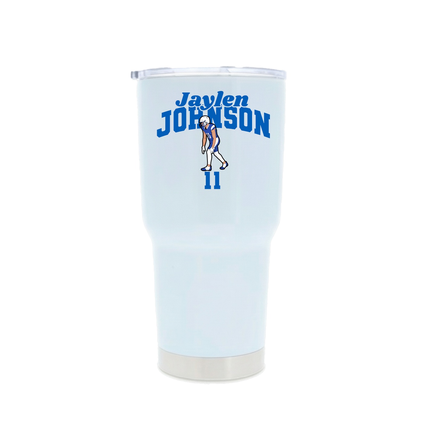 30oz Stainless Steel Tumbler — Signature Arch in White