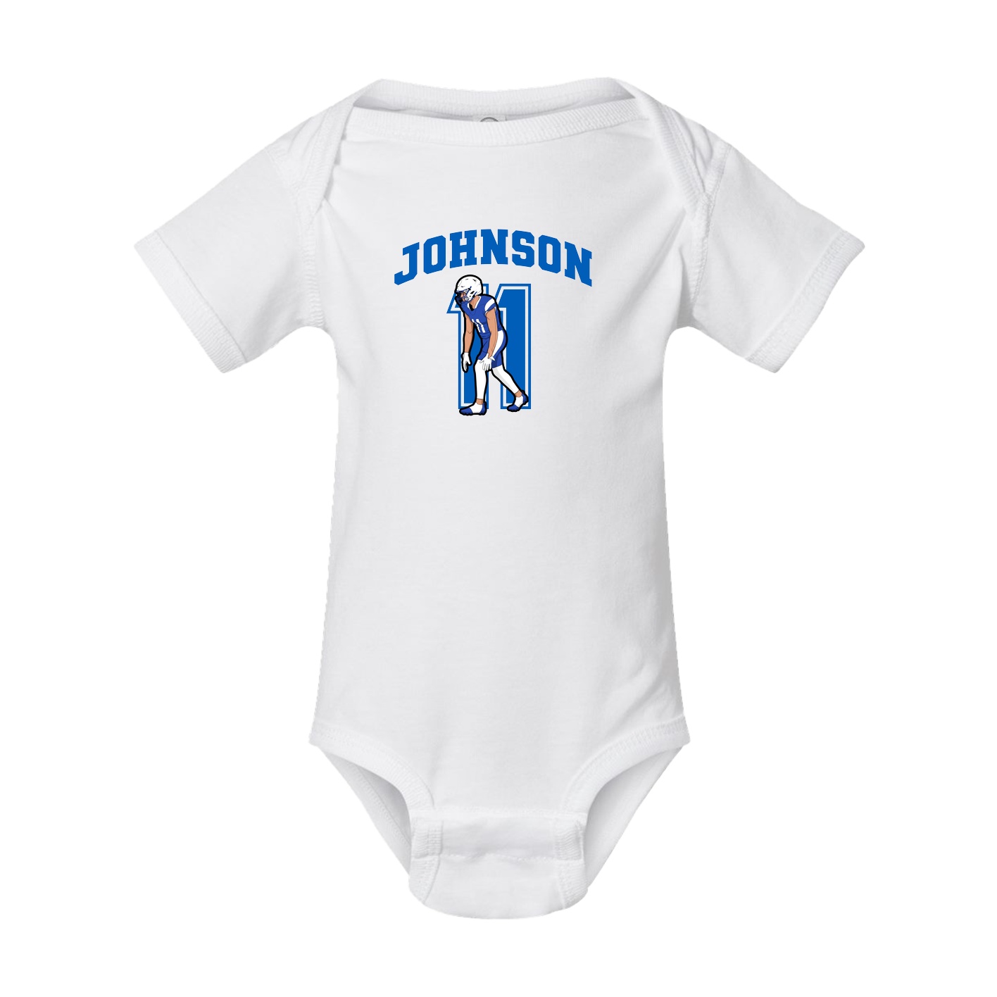 Baby Onesie — Number in White