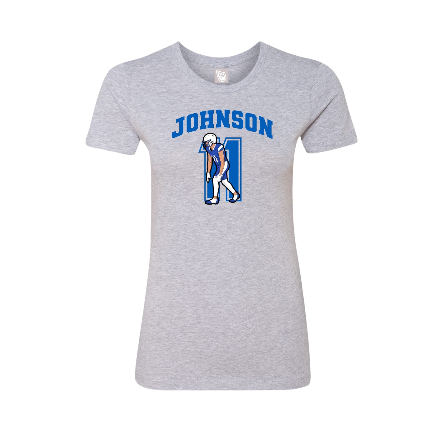 Fitted Women's Tee — Number in Grey