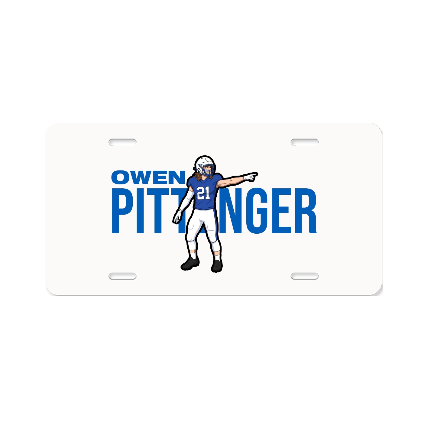License Plate — Player Name in Classic