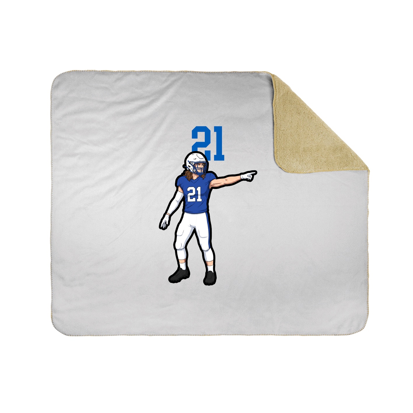 Throw Blanket — Number Top in White
