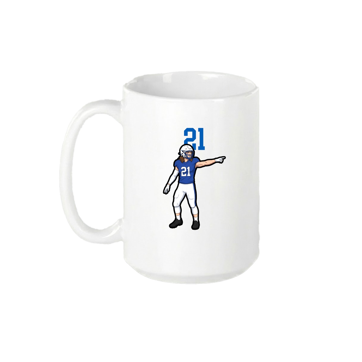 15oz Coffee Mug — Number Top in White