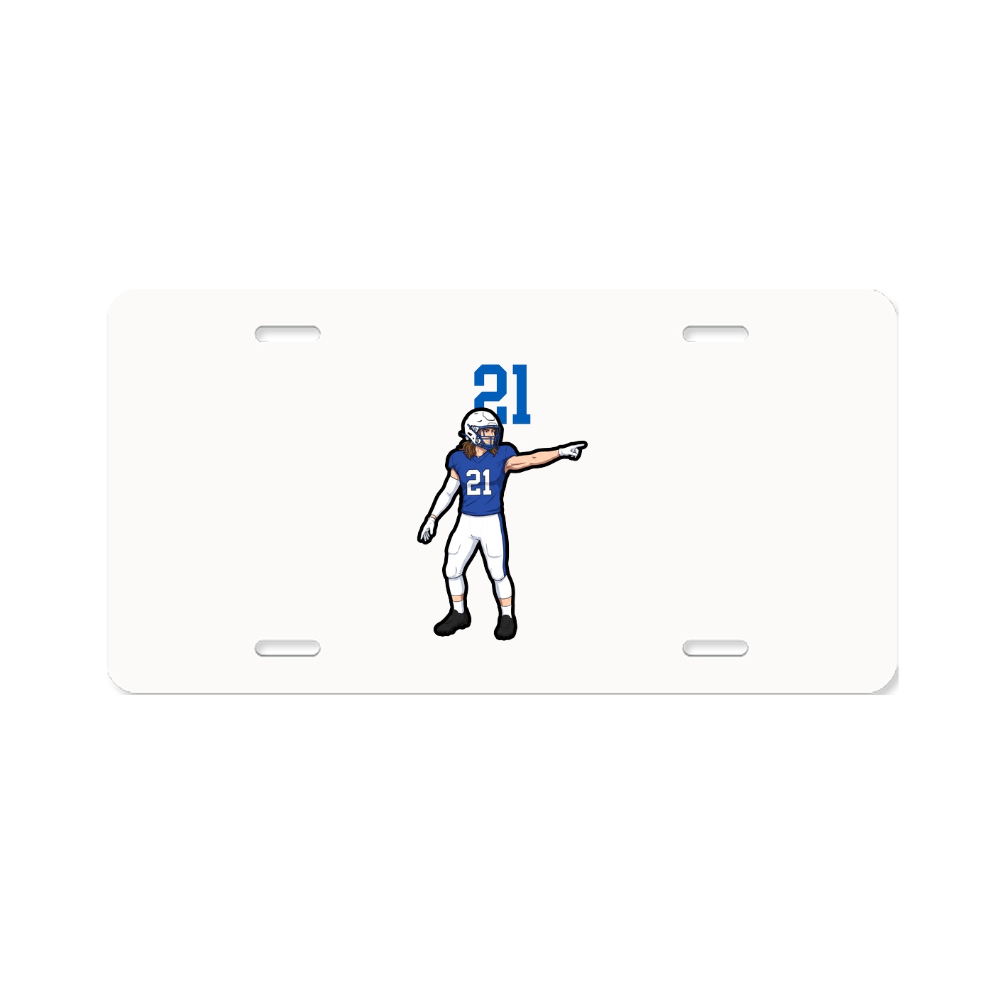 License Plate — Number Top in Classic