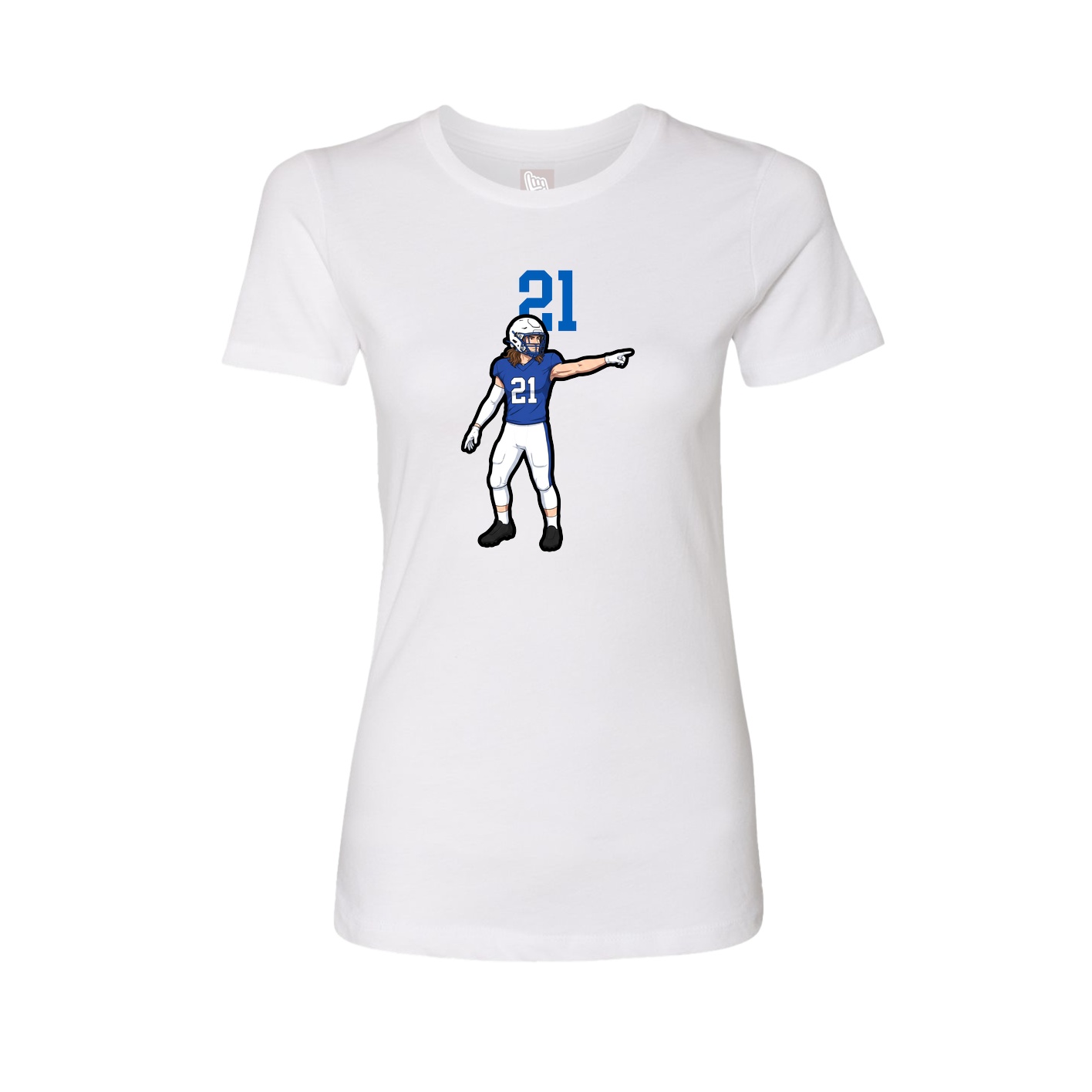 Fitted Women's Tee — Number Top in White