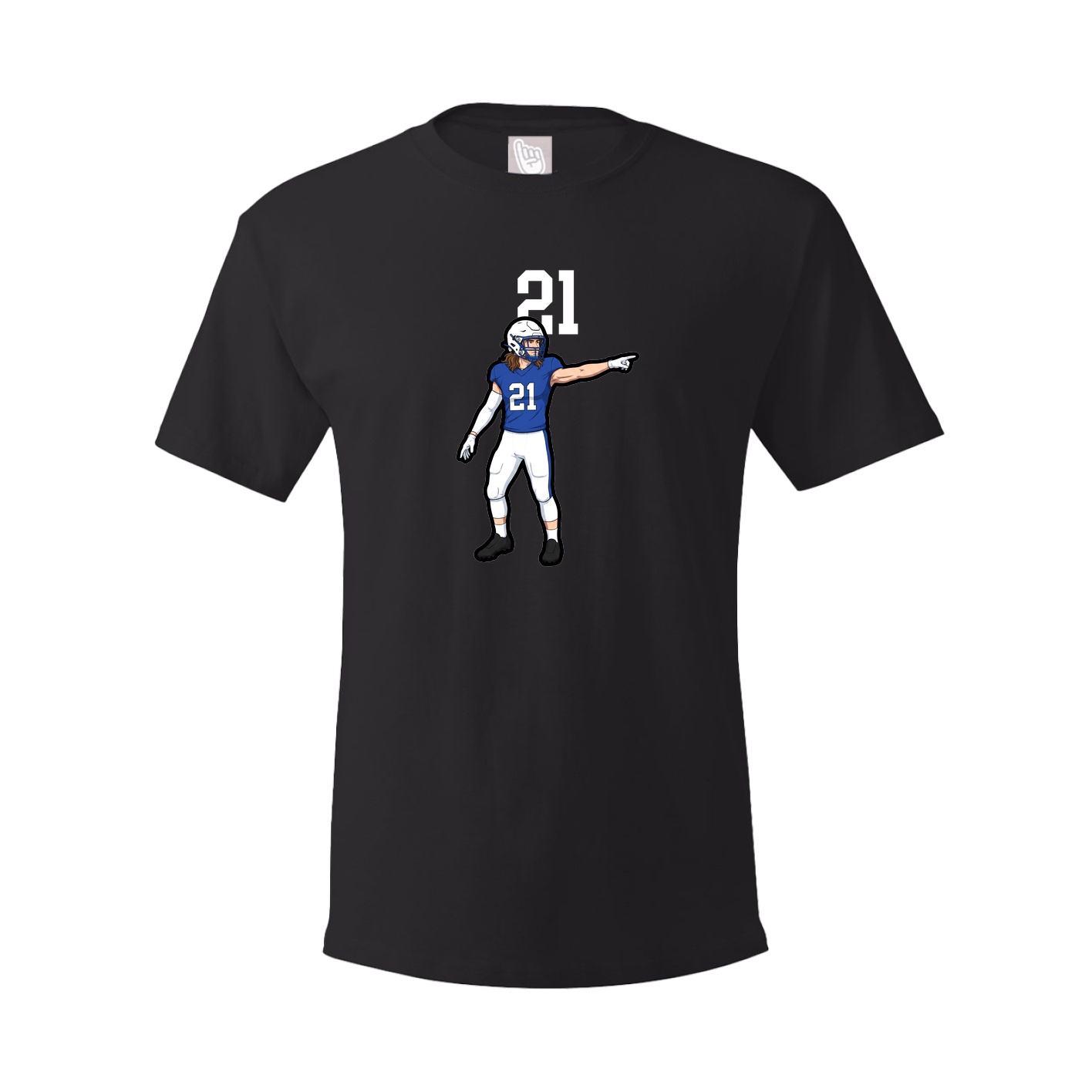 Youth Tee — Number Top in Black