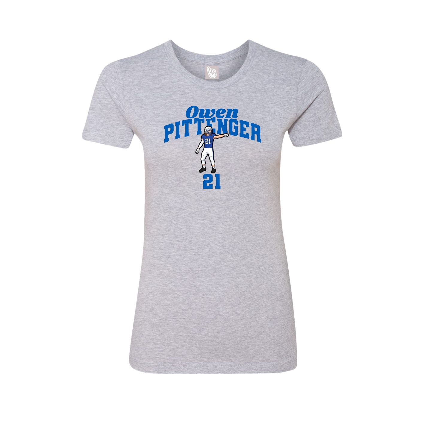 Fitted Women's Tee — Signature Arch in Grey