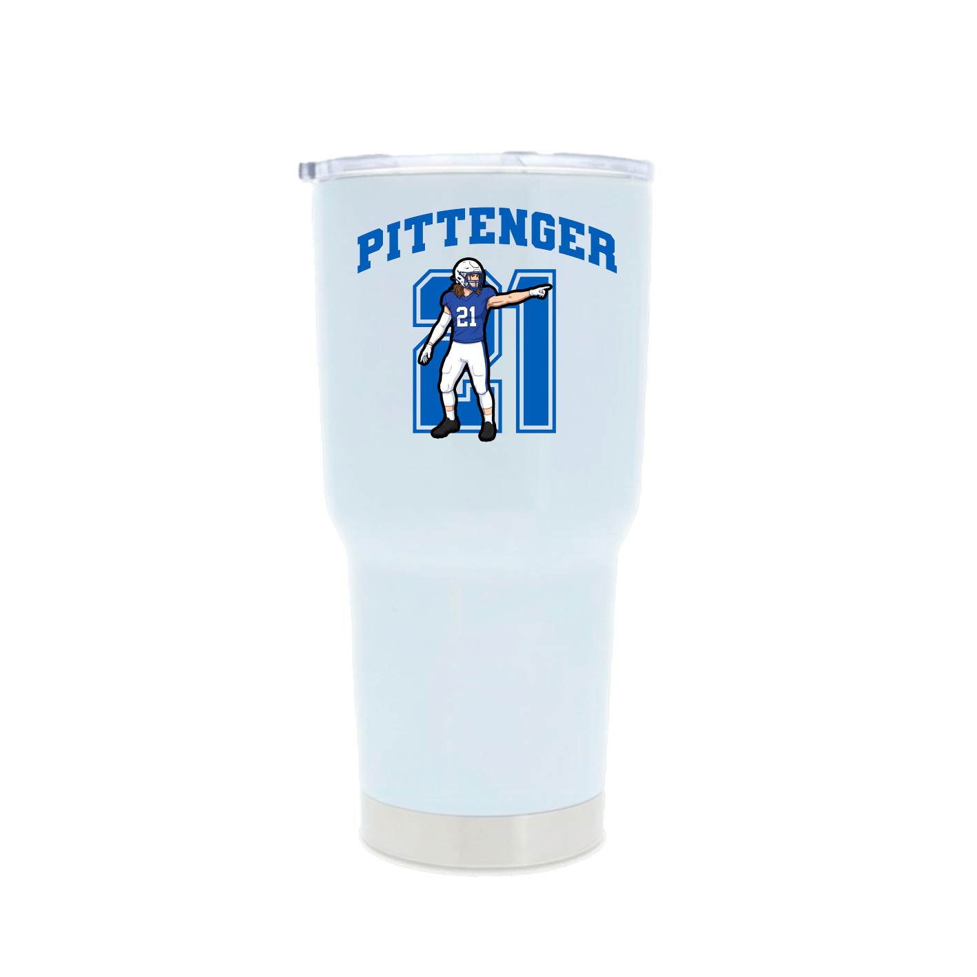 30oz Stainless Steel Tumbler — Number in White