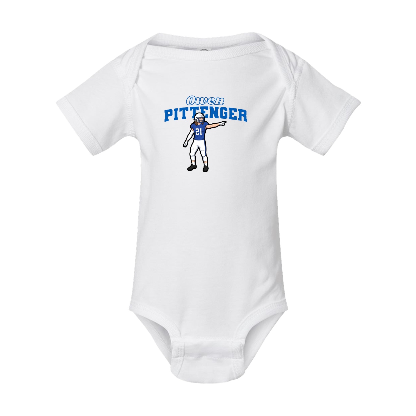 Baby Onesie — Name Arch in White