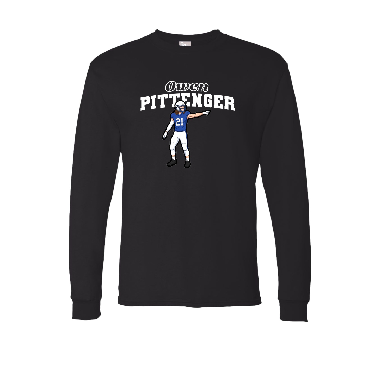 Long Sleeve Tee — Name Arch in Black