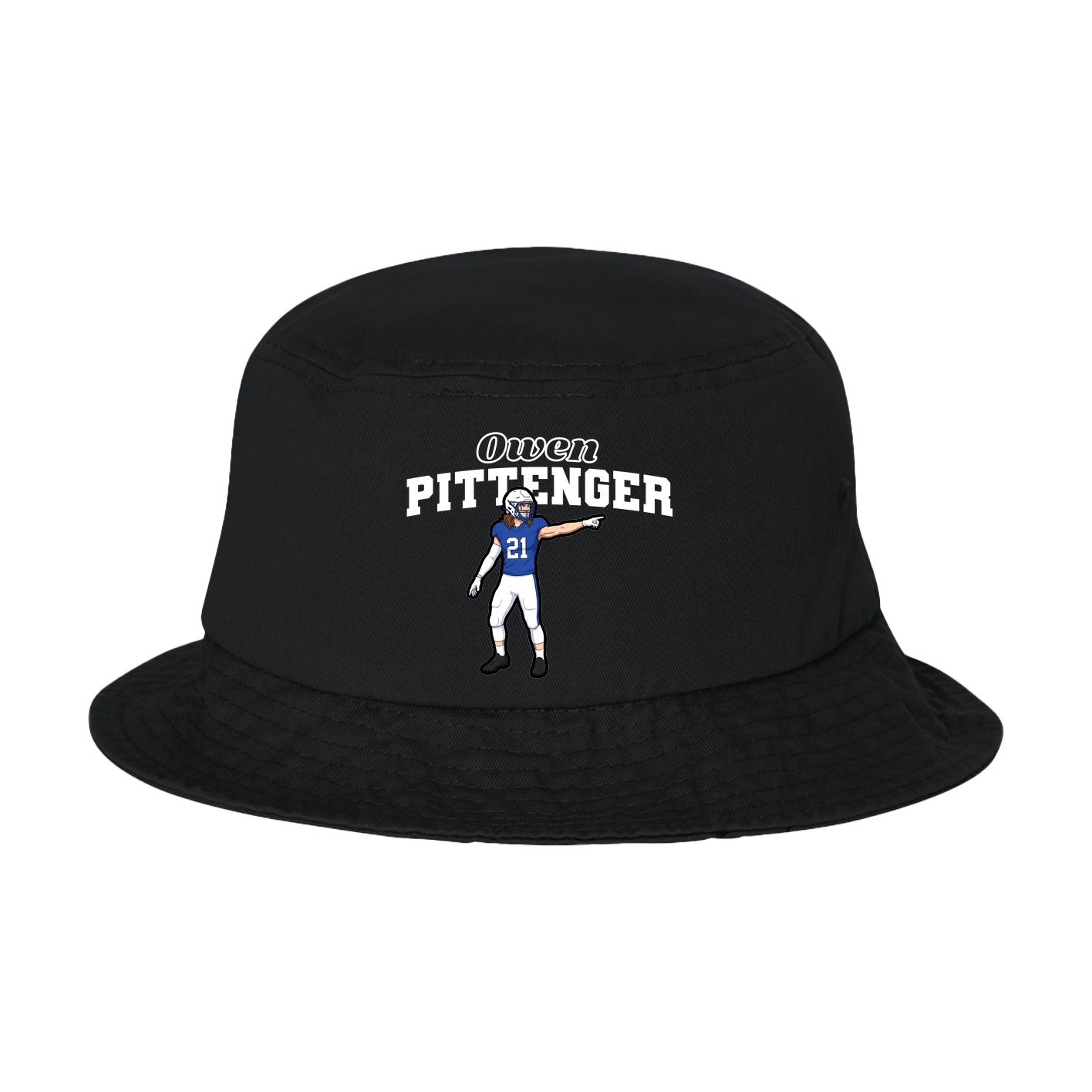 Bucket Cap — Name Arch in Black