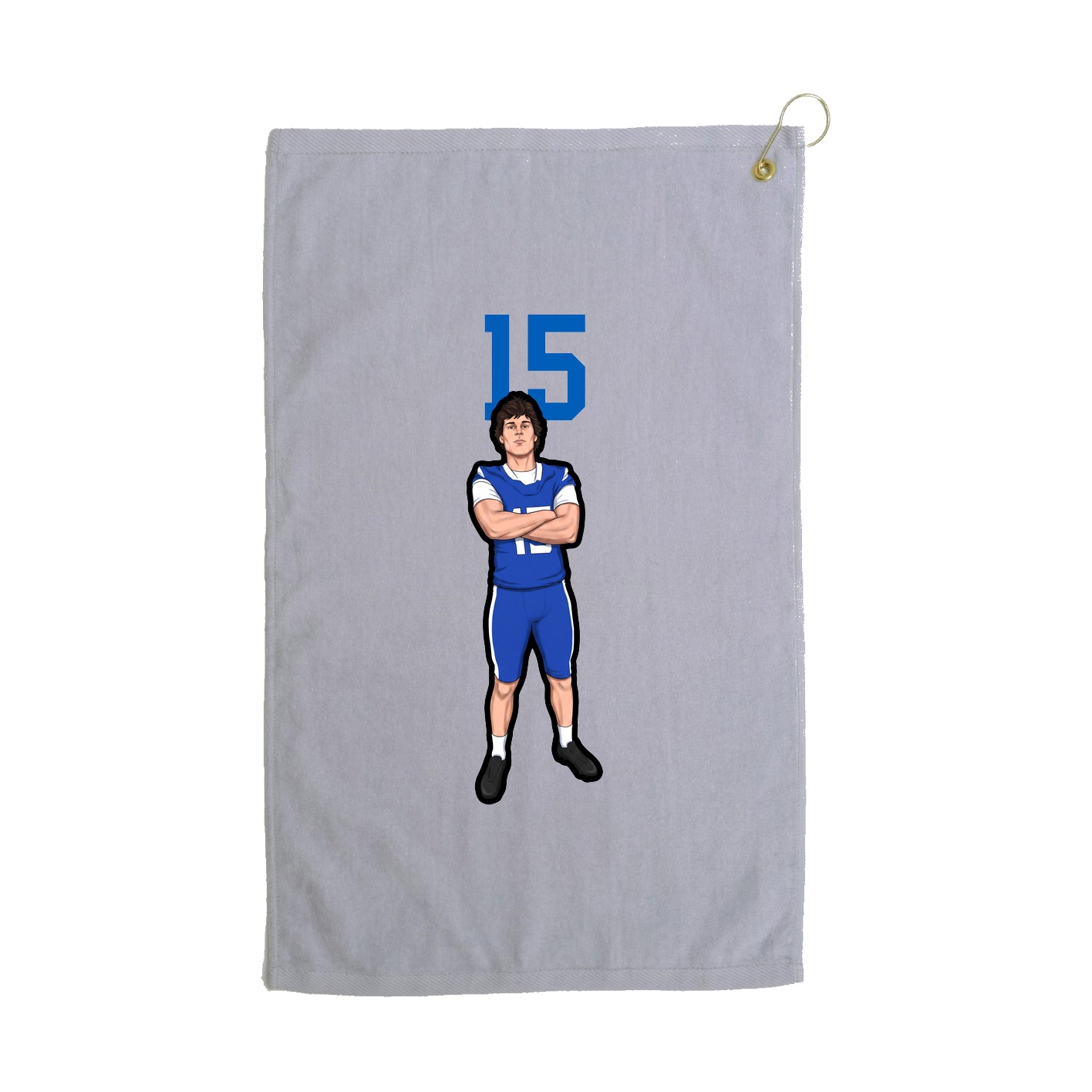 Golf Towel — Number Top in Grey