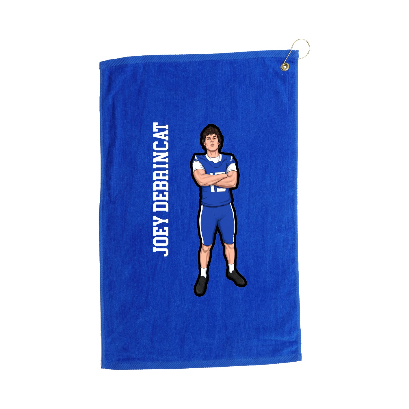 Golf Towel — Name Vertical in Royal