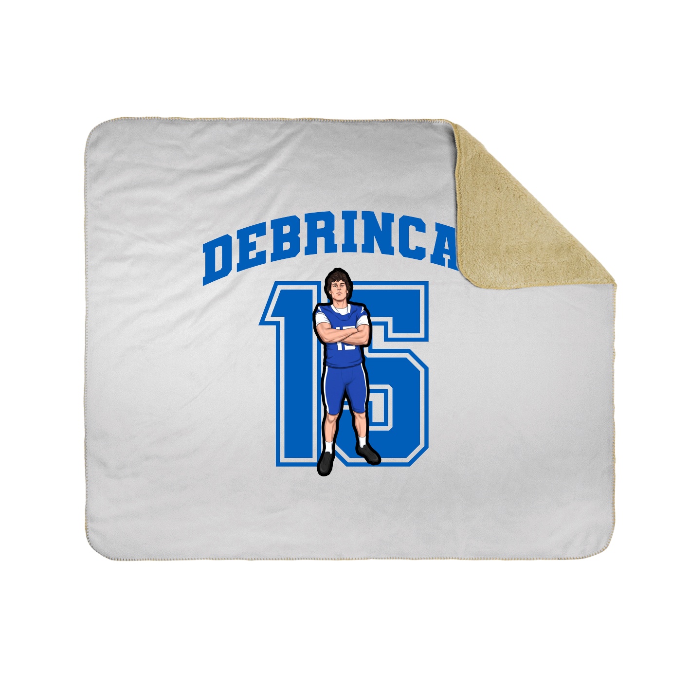 Throw Blanket — Number in White