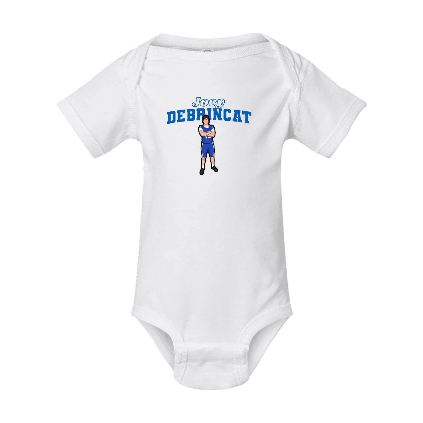 Baby Onesie — Name Arch in White