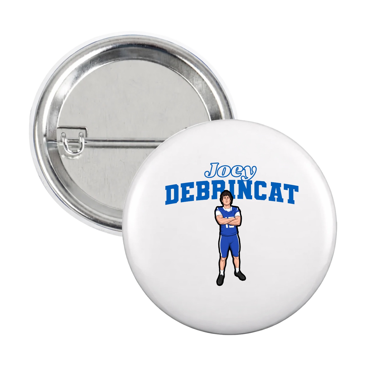Game Day Button — Name Arch in White
