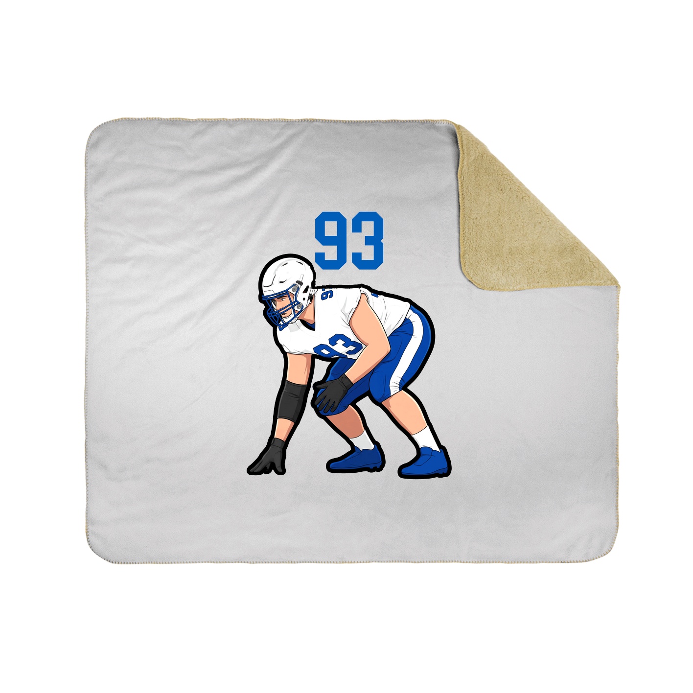 Throw Blanket — Number Top in White