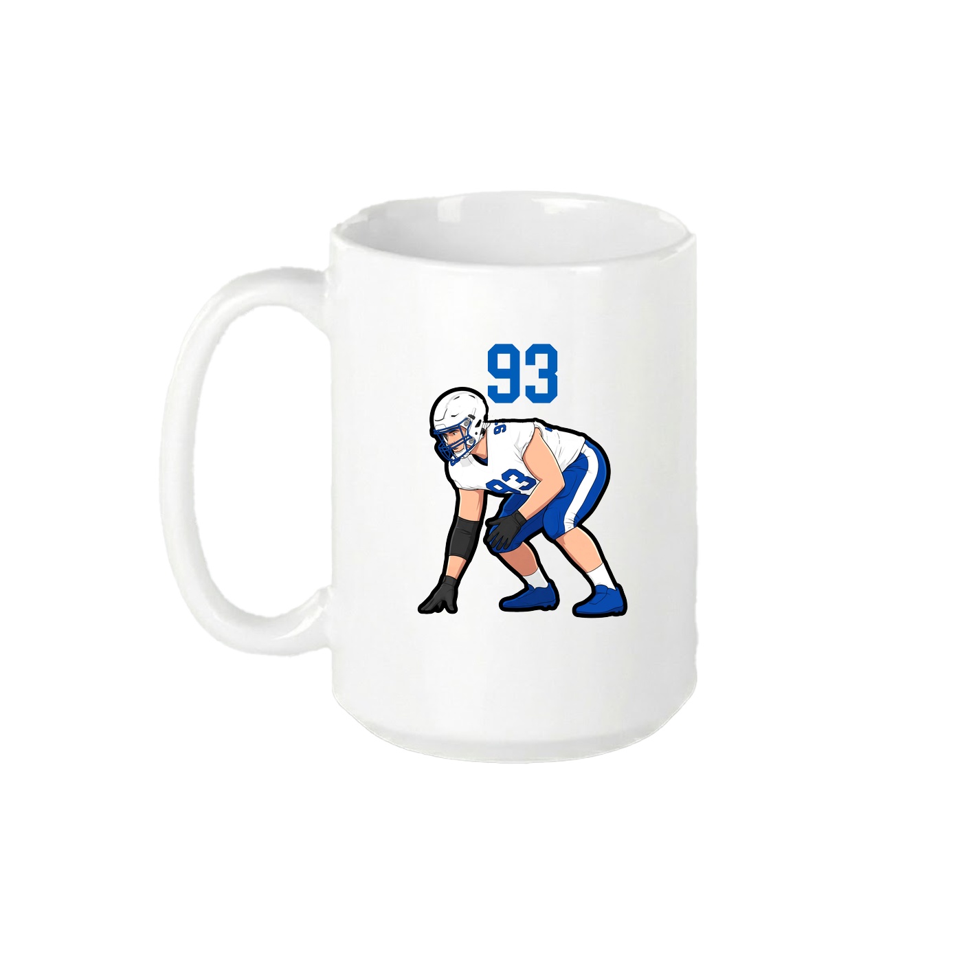15oz Coffee Mug — Number Top in White