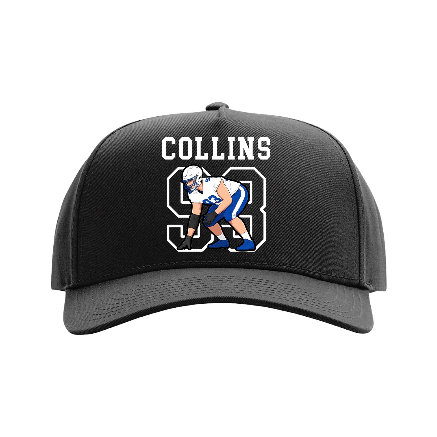 Full Fabric Five-Panel Champ Cap — Shirsey in Black