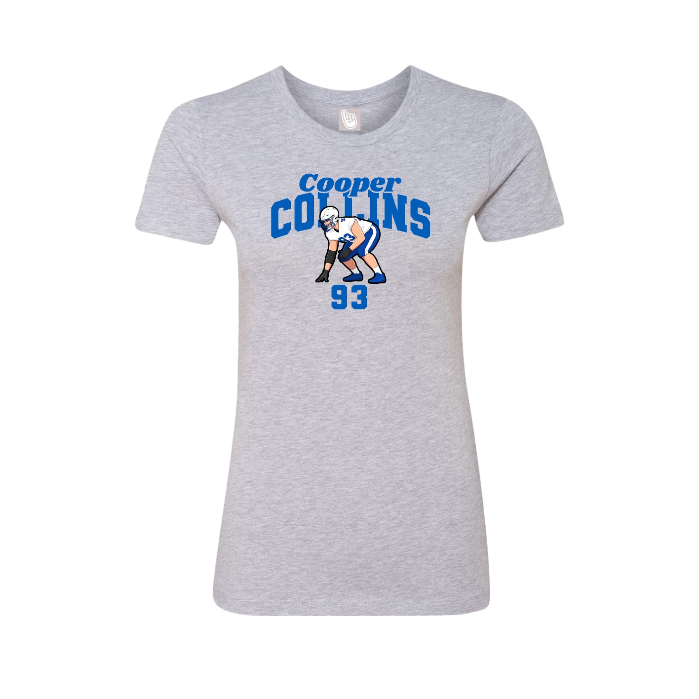 Fitted Women's Tee — Signature Arch in Grey