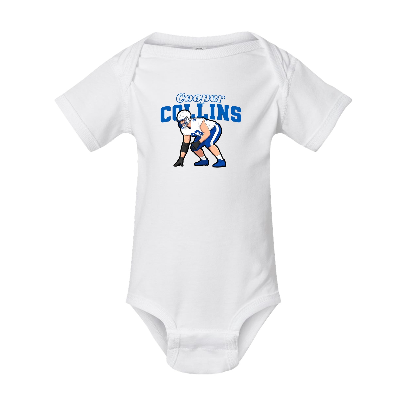 Baby Onesie — Name Arch in White