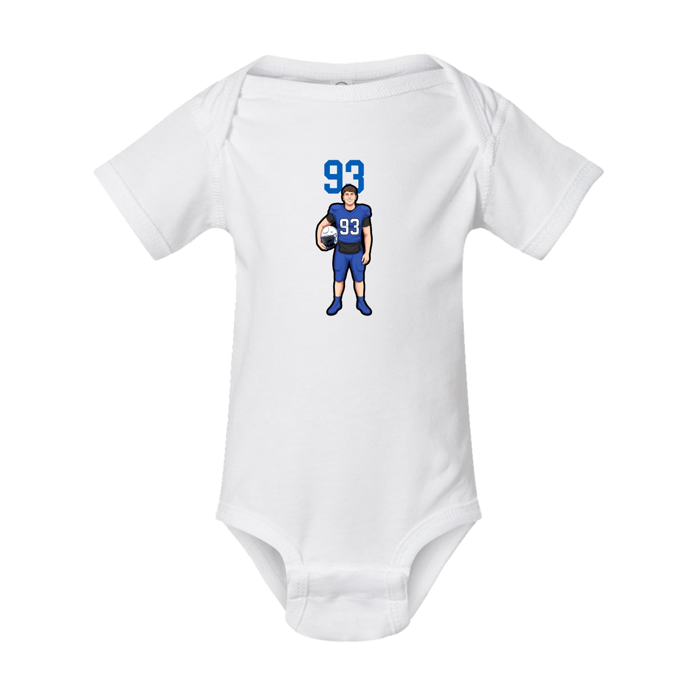 Baby Onesie — Number Top in White