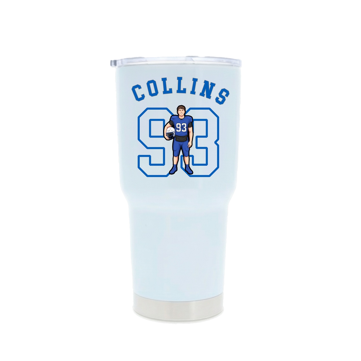 30oz Stainless Steel Tumbler — Shirsey Arch in White