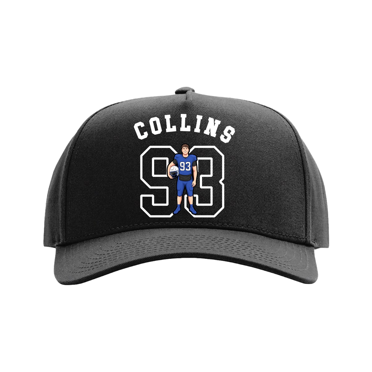 Full Fabric Five-Panel Champ Cap — Shirsey Arch in Black